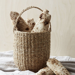 Basket with handle Seagrass