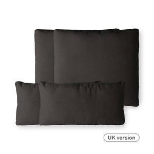 Aluminum sofa seat cushions Black