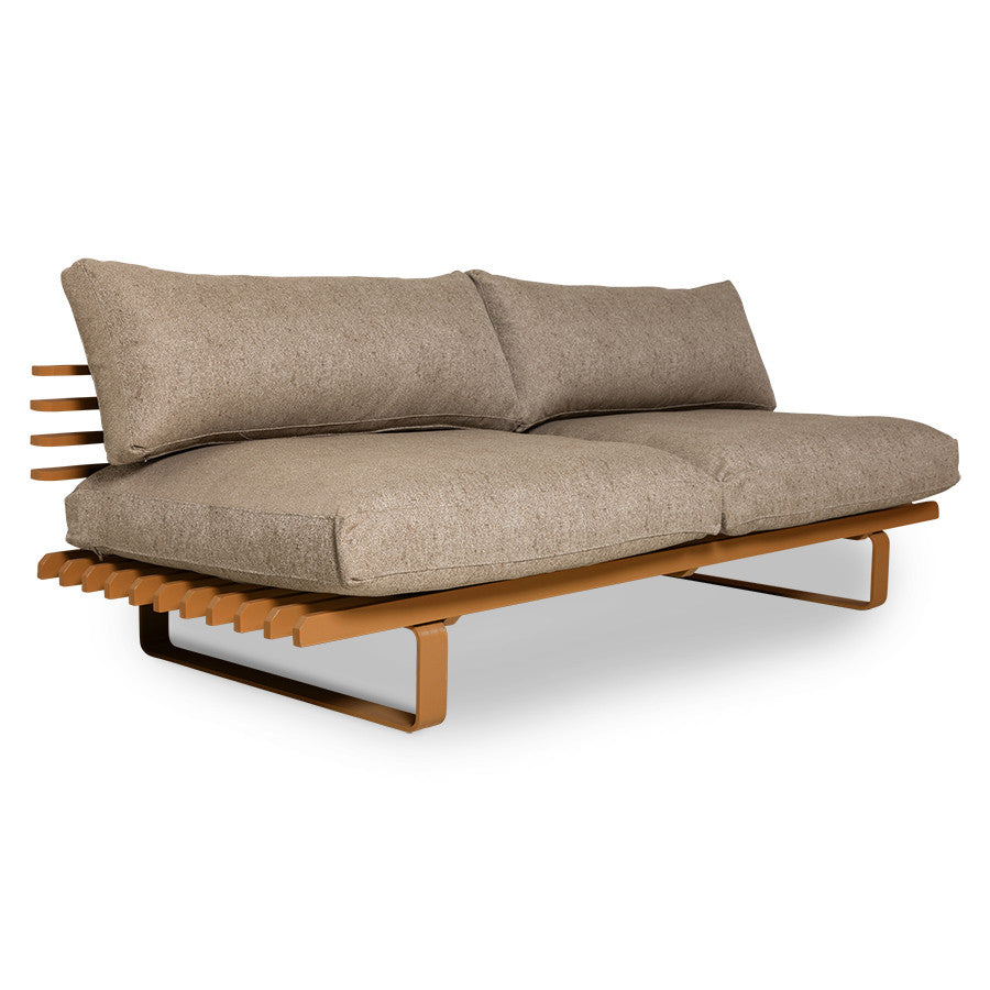 Aluminum sofa seat cushions brown