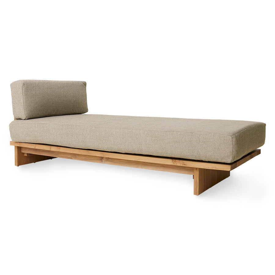 Outdoor daybed teak, natural