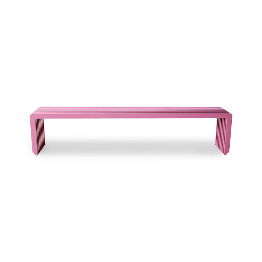 Wooden bench pink L