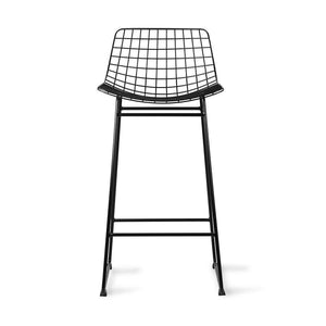 Metal wire bar stool Black