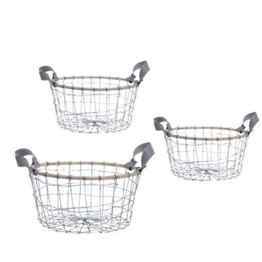 Metal wire basket L