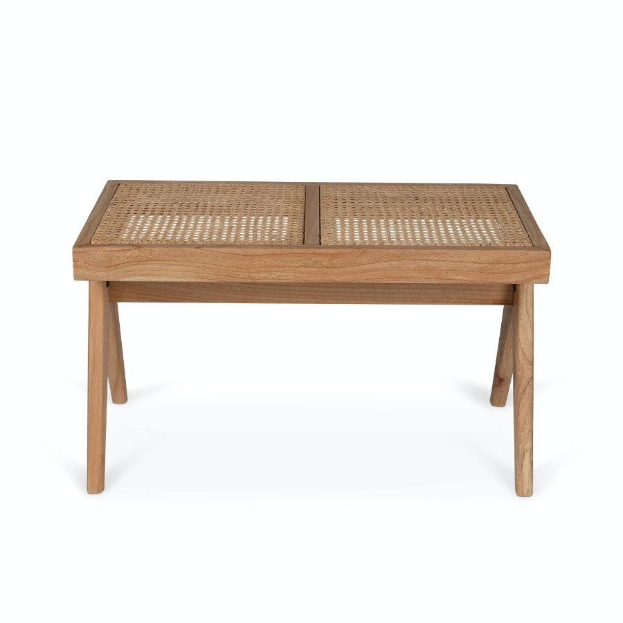 bench natural with rattan stylish