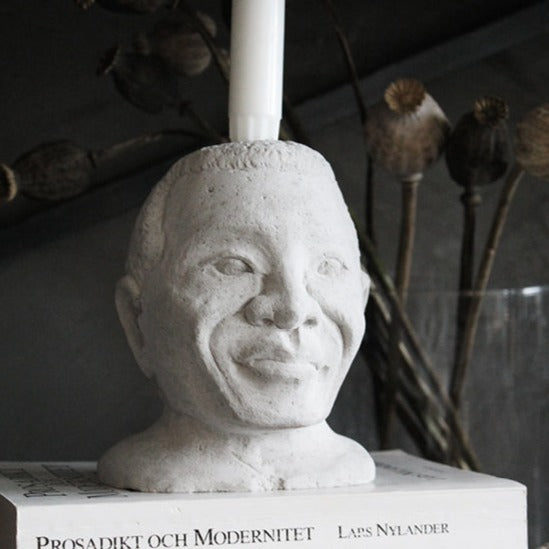 Candlestick sculpture Nelson Mandela