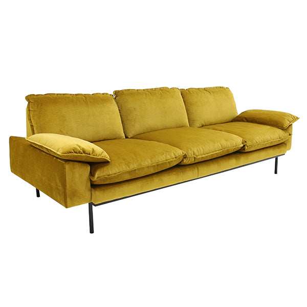 Retro sofa Velvet 3-seats