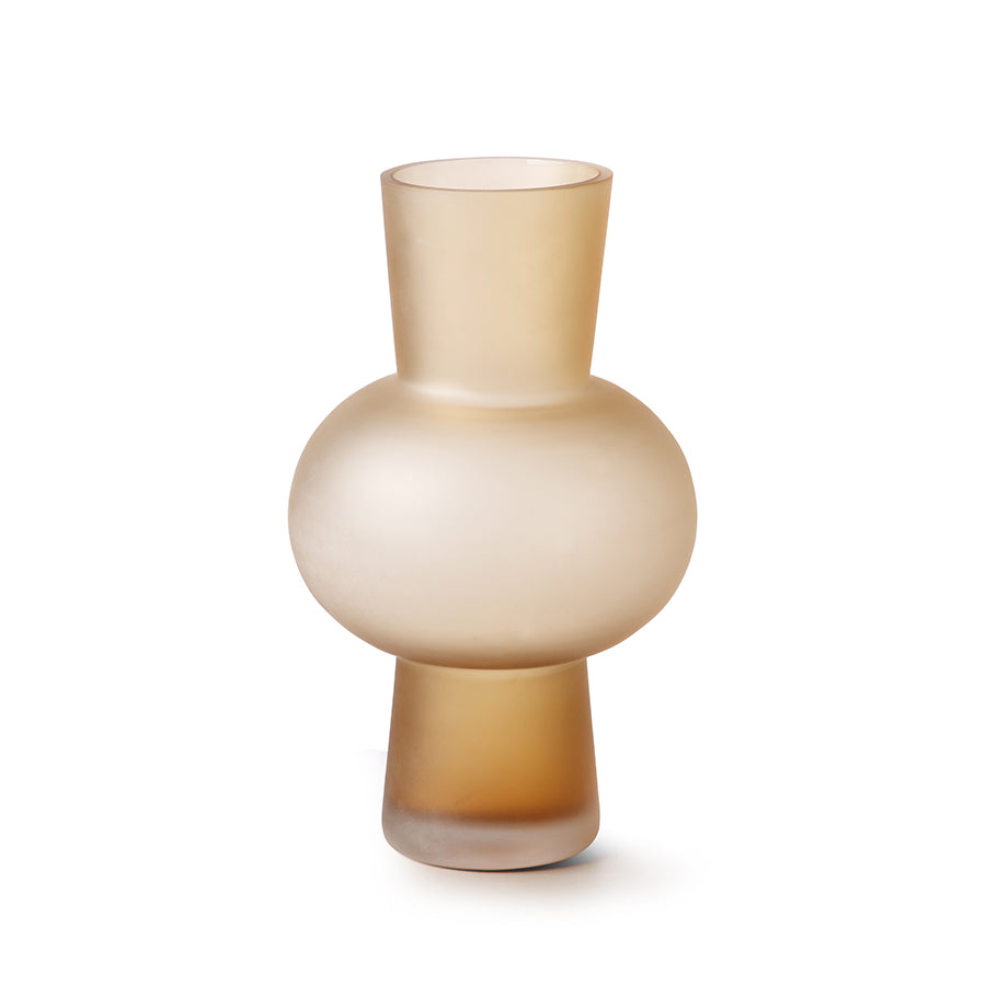 vaas klaasist läbipaistev mtt lilledele virsiku tooni ilus kuju dekoratiivne õrn vase matt glass peach stylish stiilne vorm softrend nordic design home