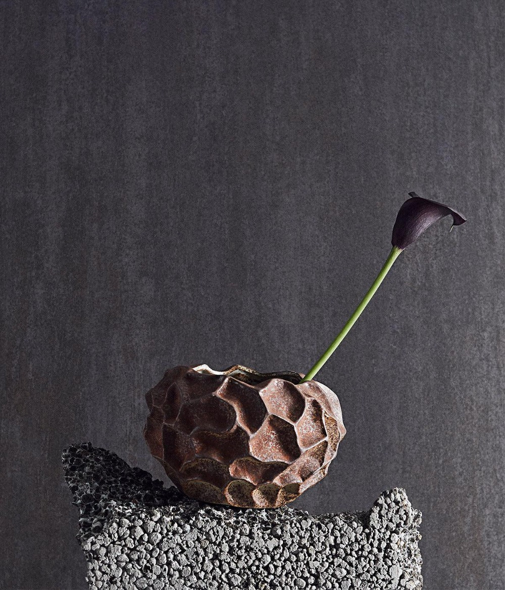 lillevaas lillepott keraamiline vase flower pot ceramic browndecorative beautiful stylish home