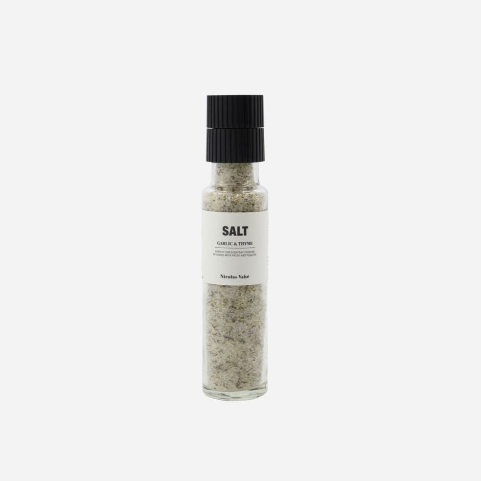 Take your cooking to the next level with this salt blend from Nicolas Vahé. It has been given an intense flavour of garlic and thyme that is perfect for everyday cooking, especially with pasta dishes and poultry. The mill comes with a ceramic grinder which gives you finely ground spices