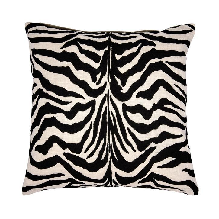cushion pillow linen cotton zebra with feathers decorative soft stylish padi sebra animal pattern linane puuvill dekoratiivne looma muster