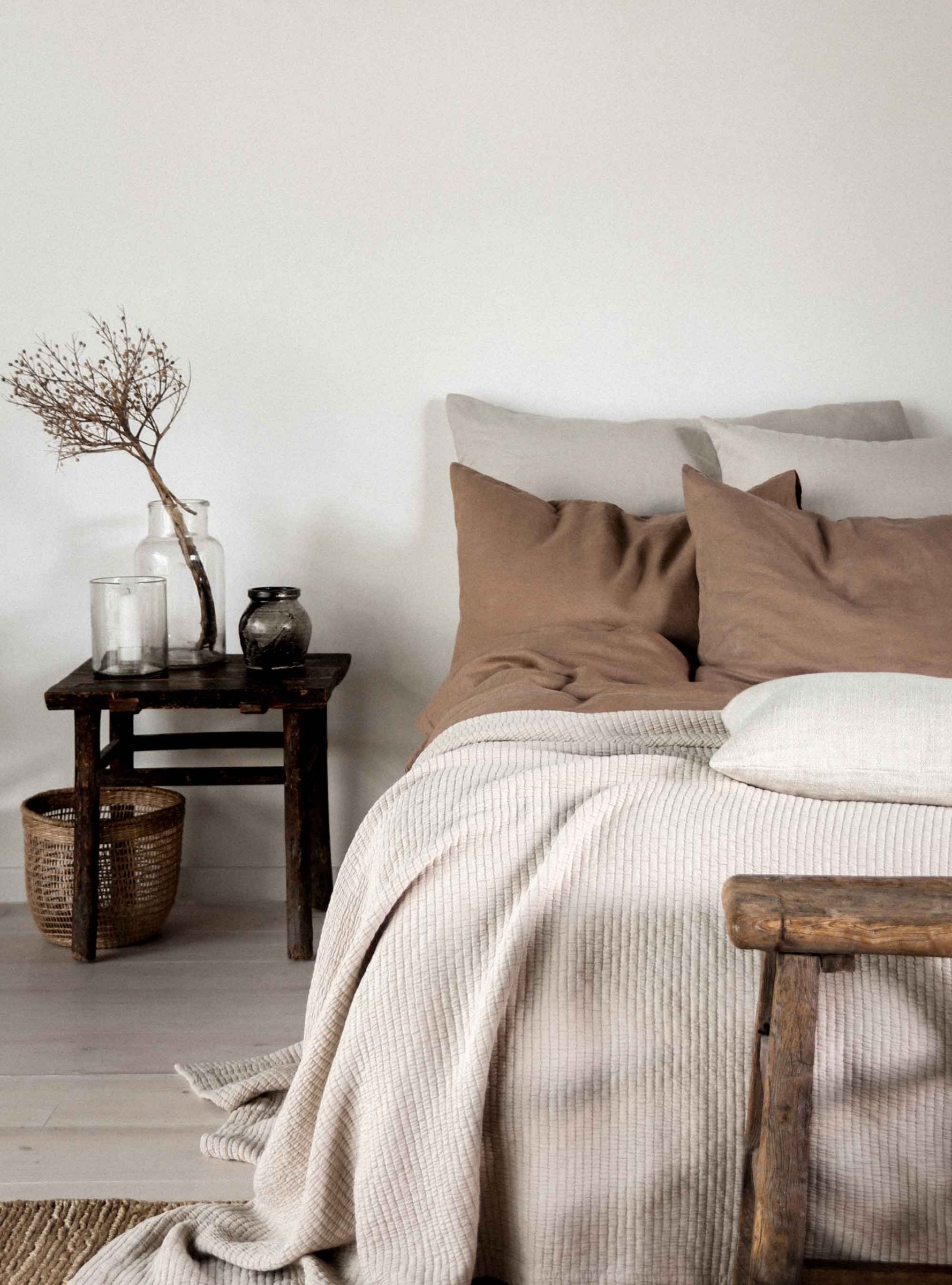 Linen pillowcase Chestnut 50x60