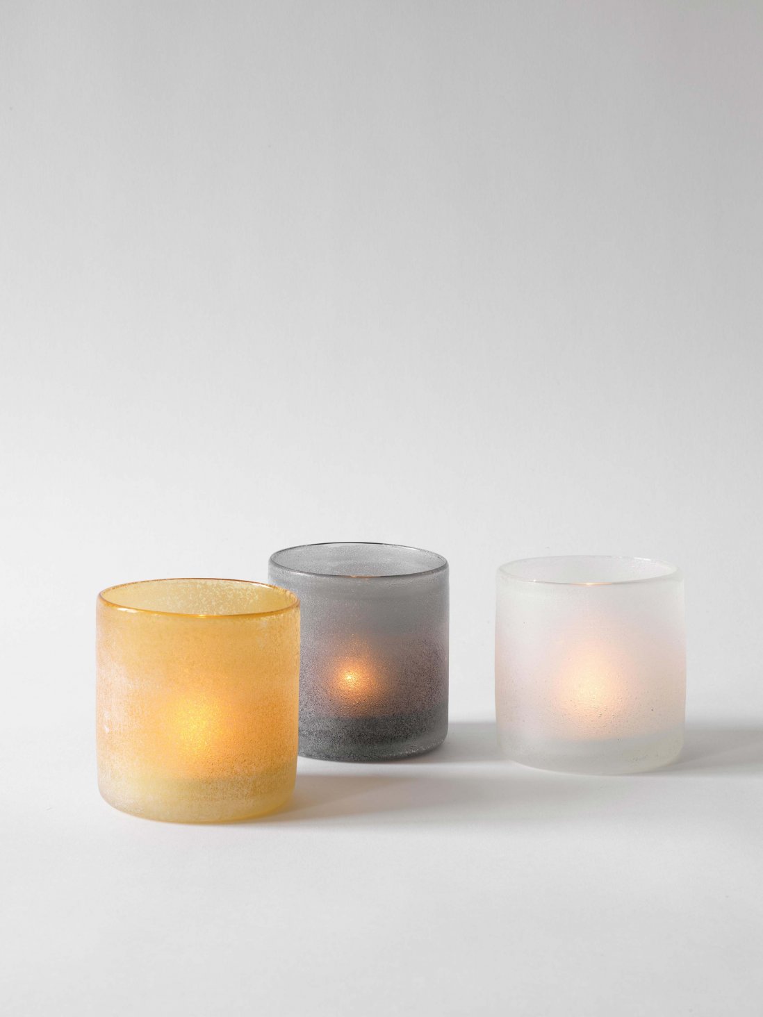 Candle holder Frost Amber S