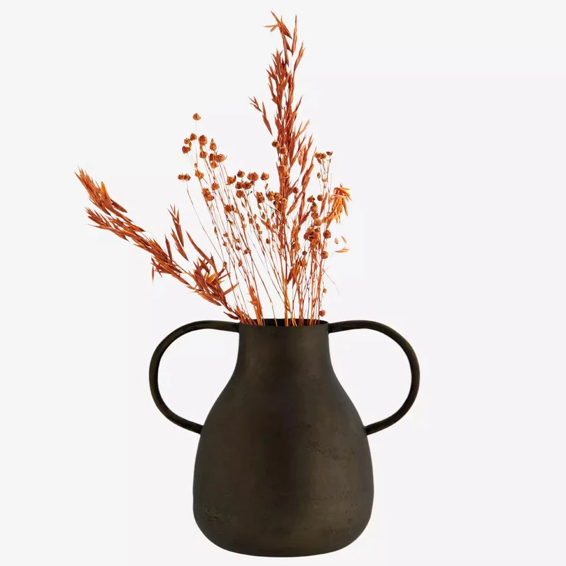 Iron vase with handles