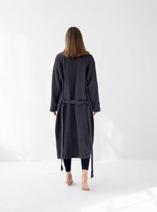 Cotton bathrobe Charcoal L/XL