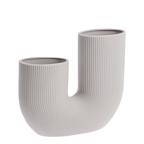 Ceramic Vase Snail light gray